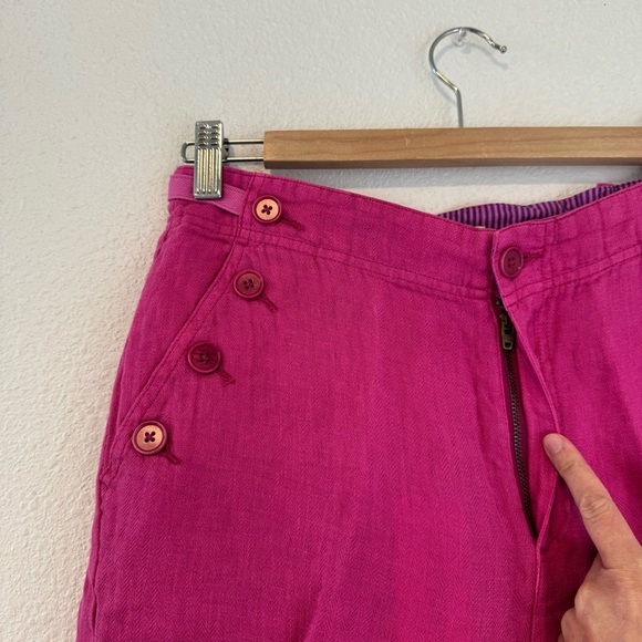 Sundance Oaklee Easy Linen Pants NWT in Fuchsia Pink 2 Petite - Picture 5 of 11